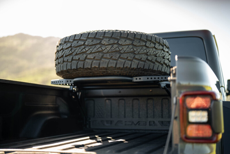 DV8 Offroad 2020+ Jeep Gladiator JT Adjustable In-Bed Tire Carrier - TCGL-03 Photo - out of package