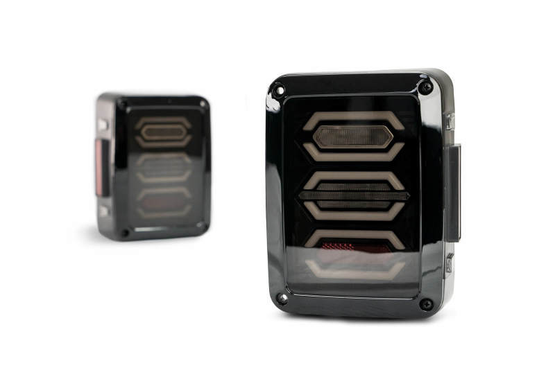 DV8 Offroad 07-18 Jeep Wrangler JK Octagon LED Tail Light - TLJK-02