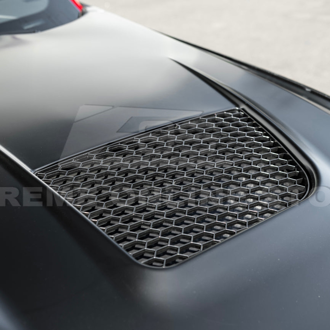 EOS Primed Black Hood - GTD Style - 2024+ Ford Mustang (HOOD-1015-ALU)