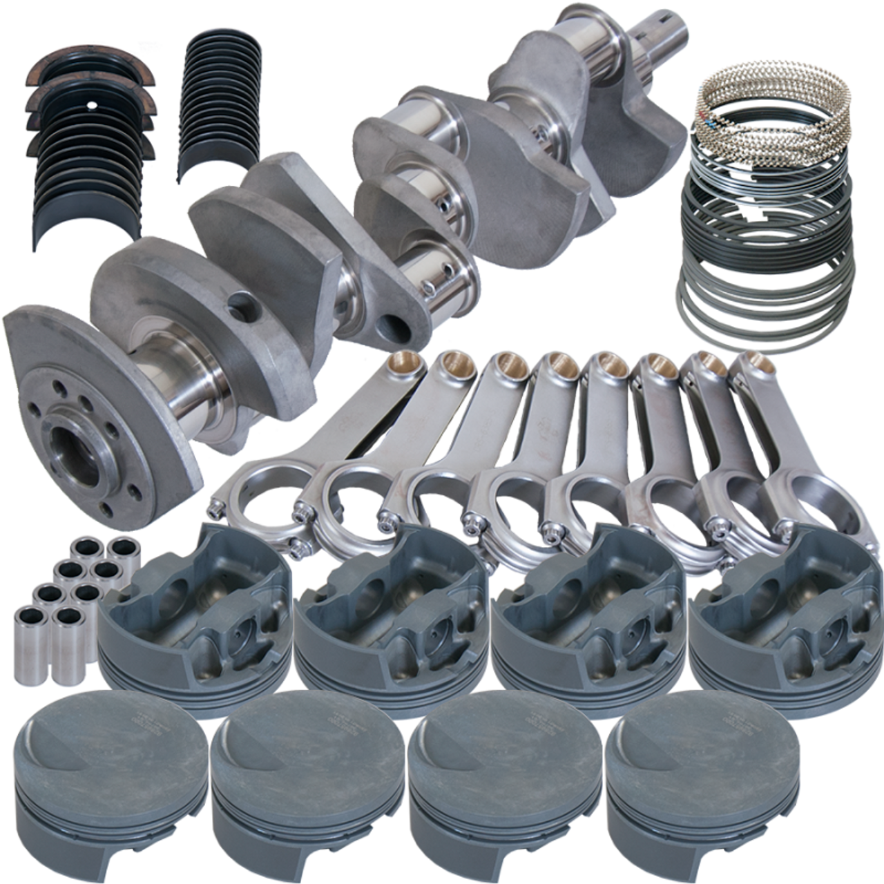 Eagle Chevy 502 4.250in Crank 6.385in H-Beam -3cc Flat Top 4.600in Pistons Rotating Assembly - 116104600