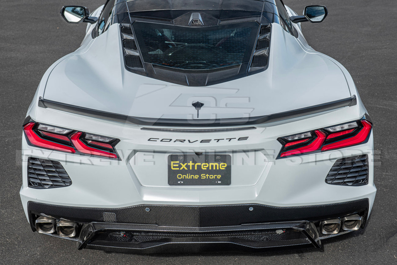 EOS Ducktail Low Rear Spoiler - Matte Black - C8 Corvette (SPOILER-695-ABS)