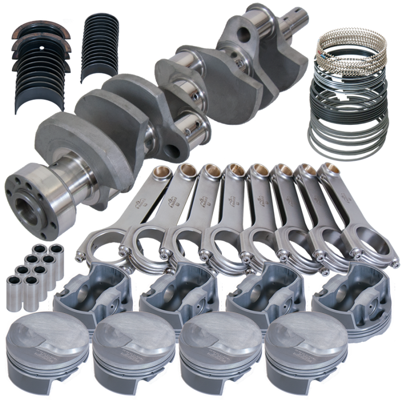 Eagle Chevy Tall 454 1Pc 4.250in Crank 6.800in H-Beam 18cc Dome 4.350in Pistons Rotating Assembly - 11812100