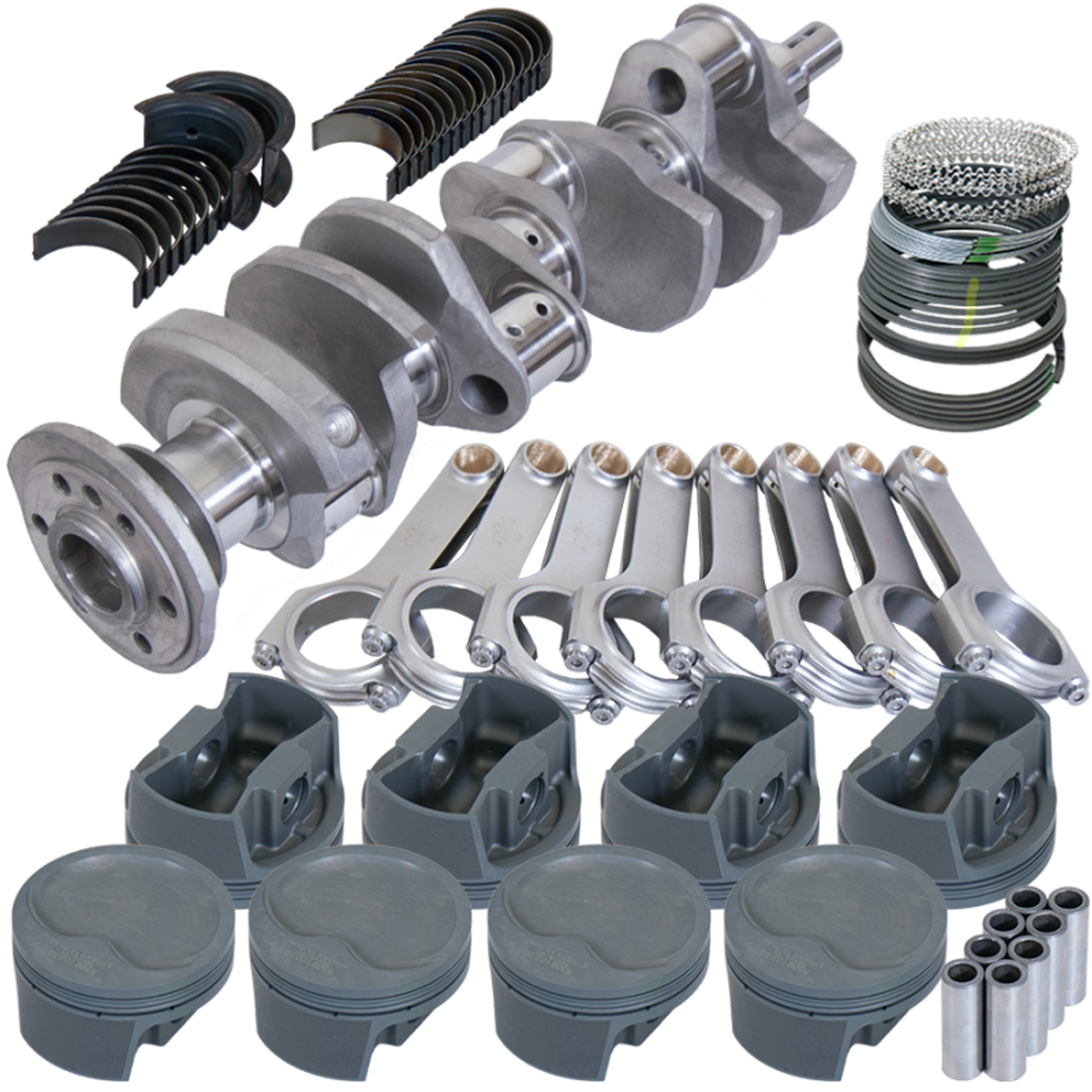 Eagle Chevy 350 3.750in Crank 5.700in H-Beam -16cc Inv Dome 4.030in Pistons Rotating Assembly - 12007030