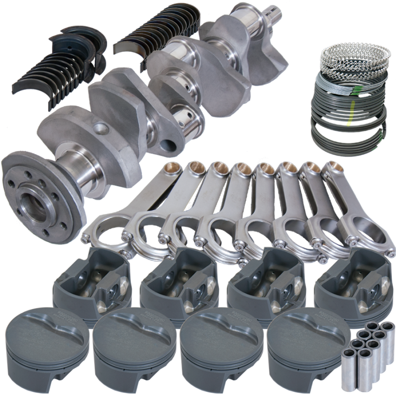 Eagle Chevy 350 3.500in Crank 6.000in H-Beam -5cc Flat Top 4.040in Pistons Rotating Assembly - 12020040