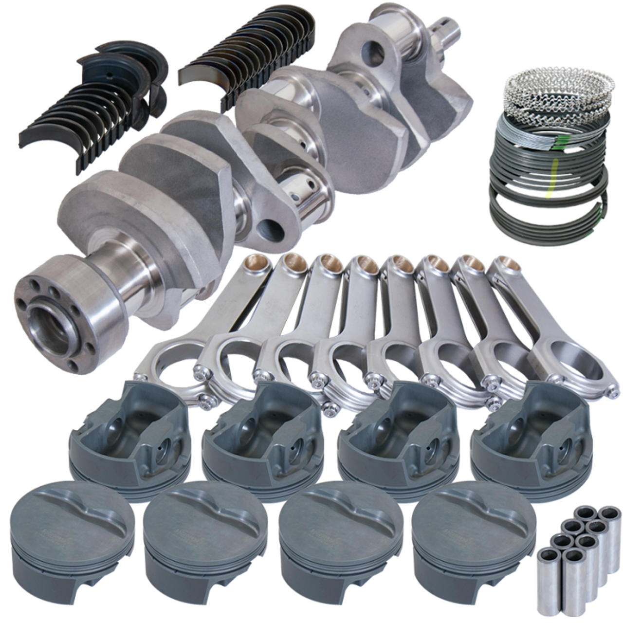 Eagle Chevy LT1 350 1Pc 3.875in Crank 6.000in H-Beam Stroker Rods 4.040in Pistons Rotating Assembly - 12113040