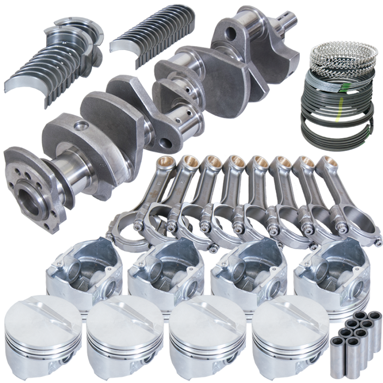 Eagle Chevy 350 3.750in Crank 5.700in I-Beam Rods -7cc Flat Top 4.000in Pistons Rotating Assembly - 13005000
