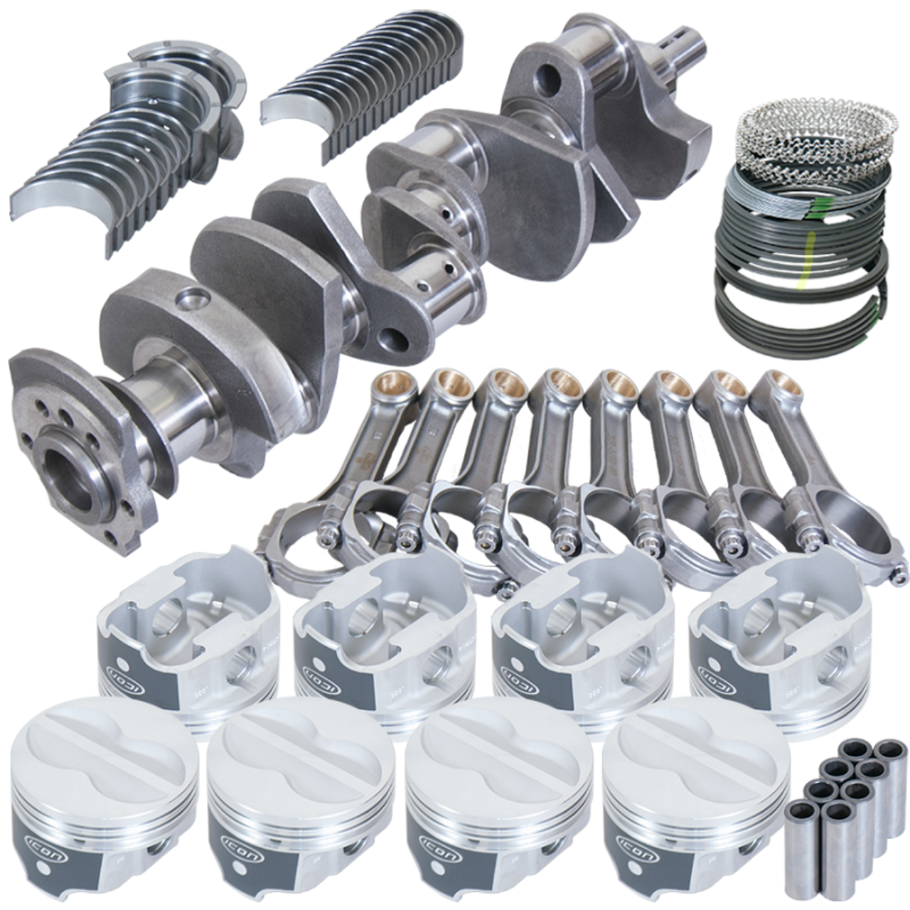 Eagle Chevy 350 3.750in Crank 5.700in I-Beam Rods -10cc 4.030in Pistons Rotating Assembly - 13009030