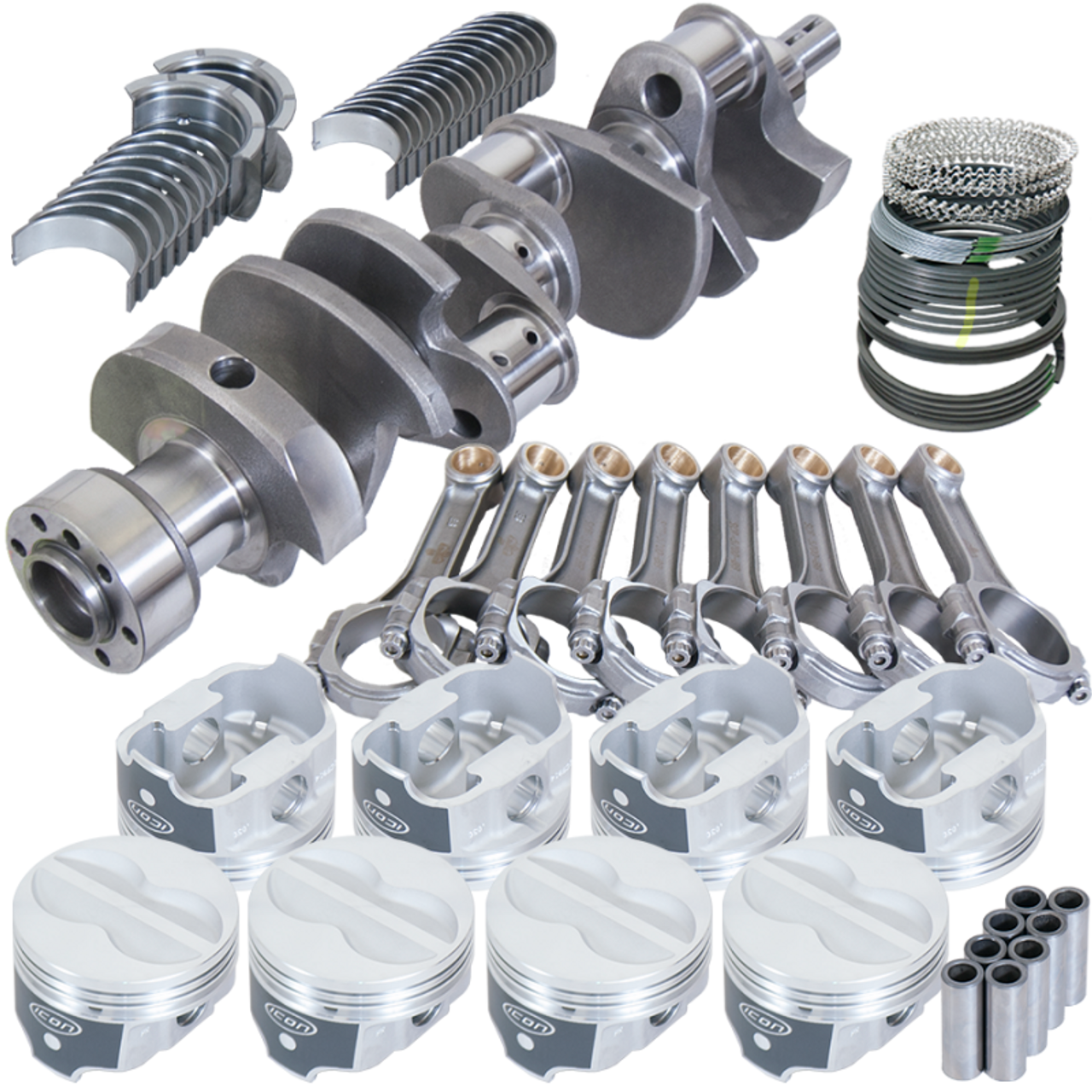 Eagle Chevy LT1350 1Pc 3.750in Crank 5.700in I-Beam Rods -10cc 4.030in Pistons Rotating Assembly - 13009L030