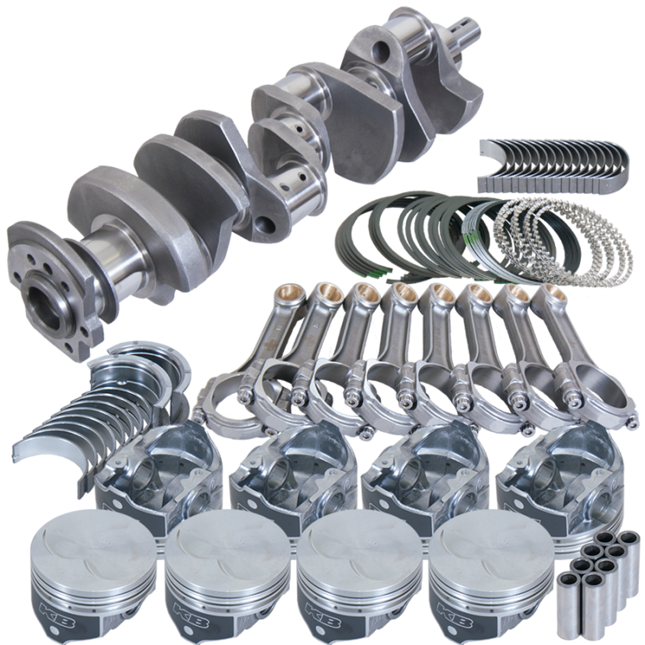 Eagle Chevy 400 3.750in Crank 5.700in I-Beam Rods -7cc Flat Top 4.125in Pistons Rotating Assembly - 13010000