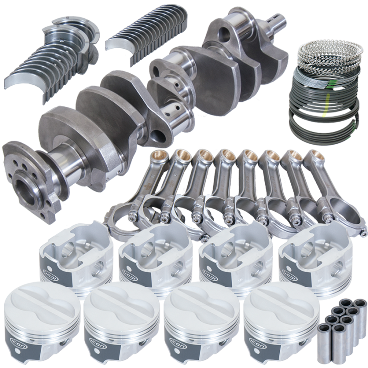 Eagle Chevy 350 3.750in Int Balance Crank 5.700in I-Beam Rod -10cc 4.000in Pistons Rotating Assembly - 13013000