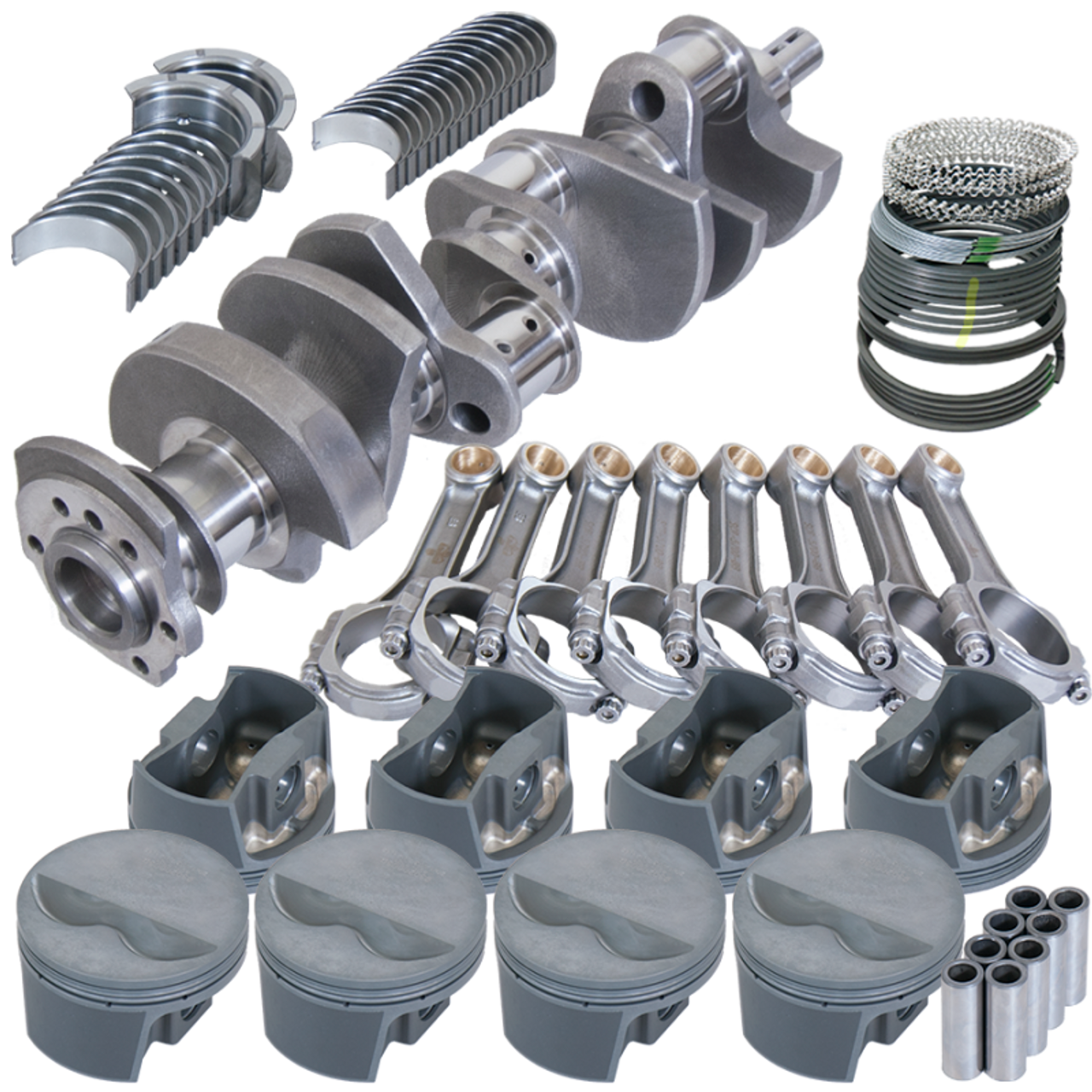 Eagle Chevy LT1350 1Pc 3.480in Crank 5.700in I-Beam Rods -5cc 4.040in Pistons Rotating Assembly - 13021L040