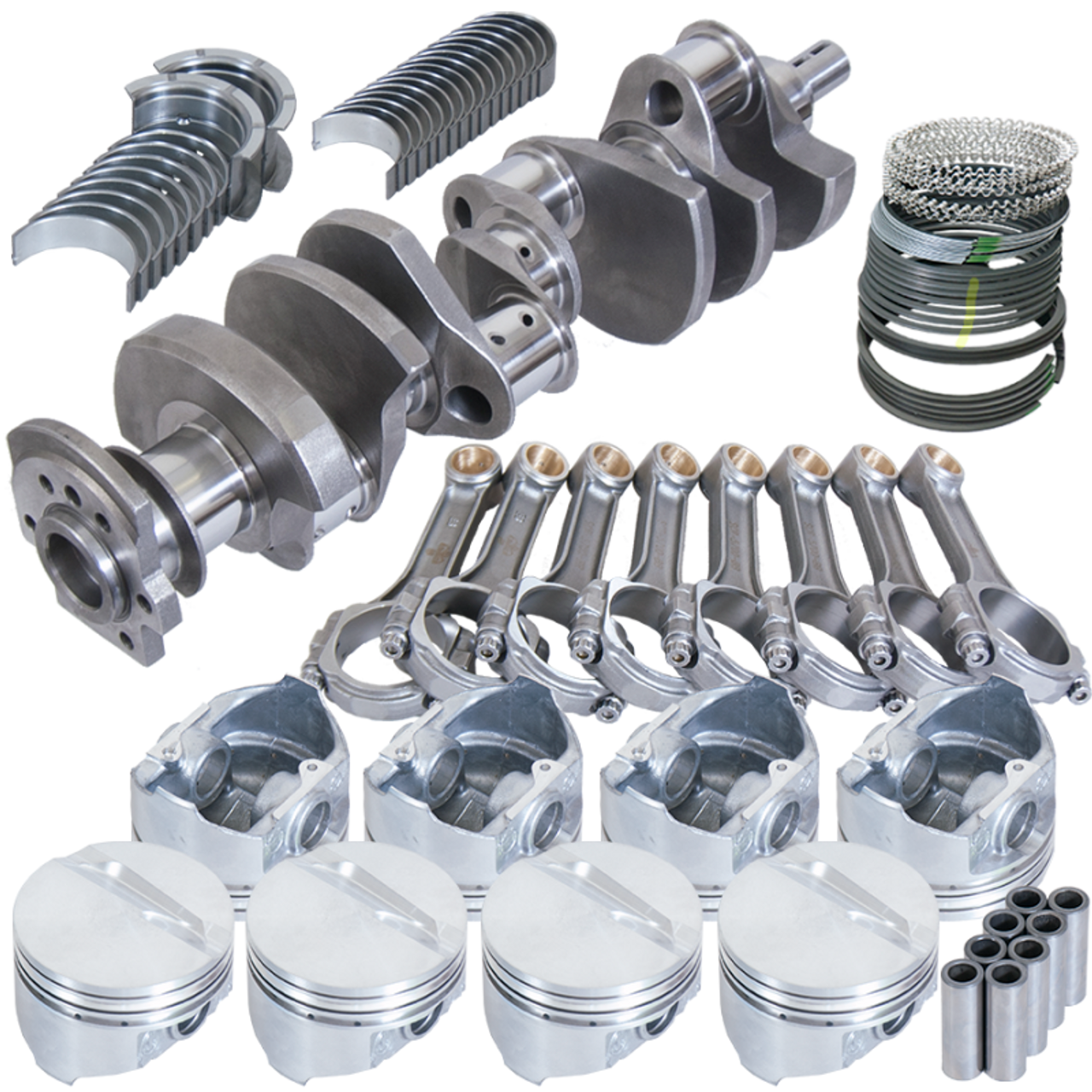 Eagle Chevy LT1350 1Pc 3.750in Crank 5.700in I-Beam Rods -7cc 4.060in Pistons Rotating Assembly - 13055L060