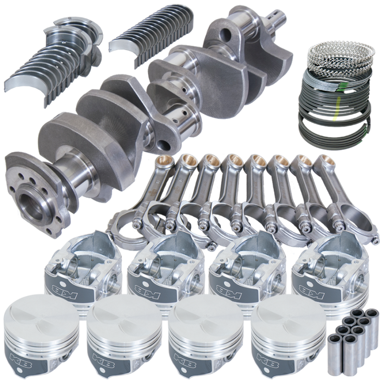 Eagle Chevy 350 3.480in Crank 5.700in I-Beam Rods -7cc Flat Top 4.000in Pistons Rotating Assembly - 13202000