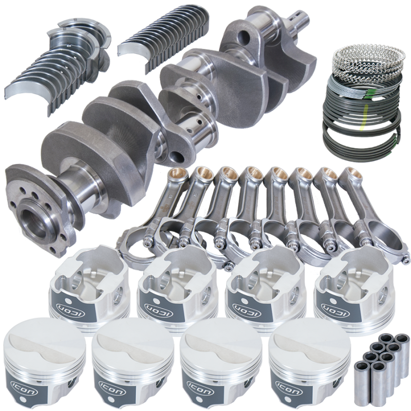 Eagle Chevy 350 IMCA 3.480in Crank 5.700in I-Beam Rods -3.7cc 4.040in Pistons Rotating Assembly - 13302C040