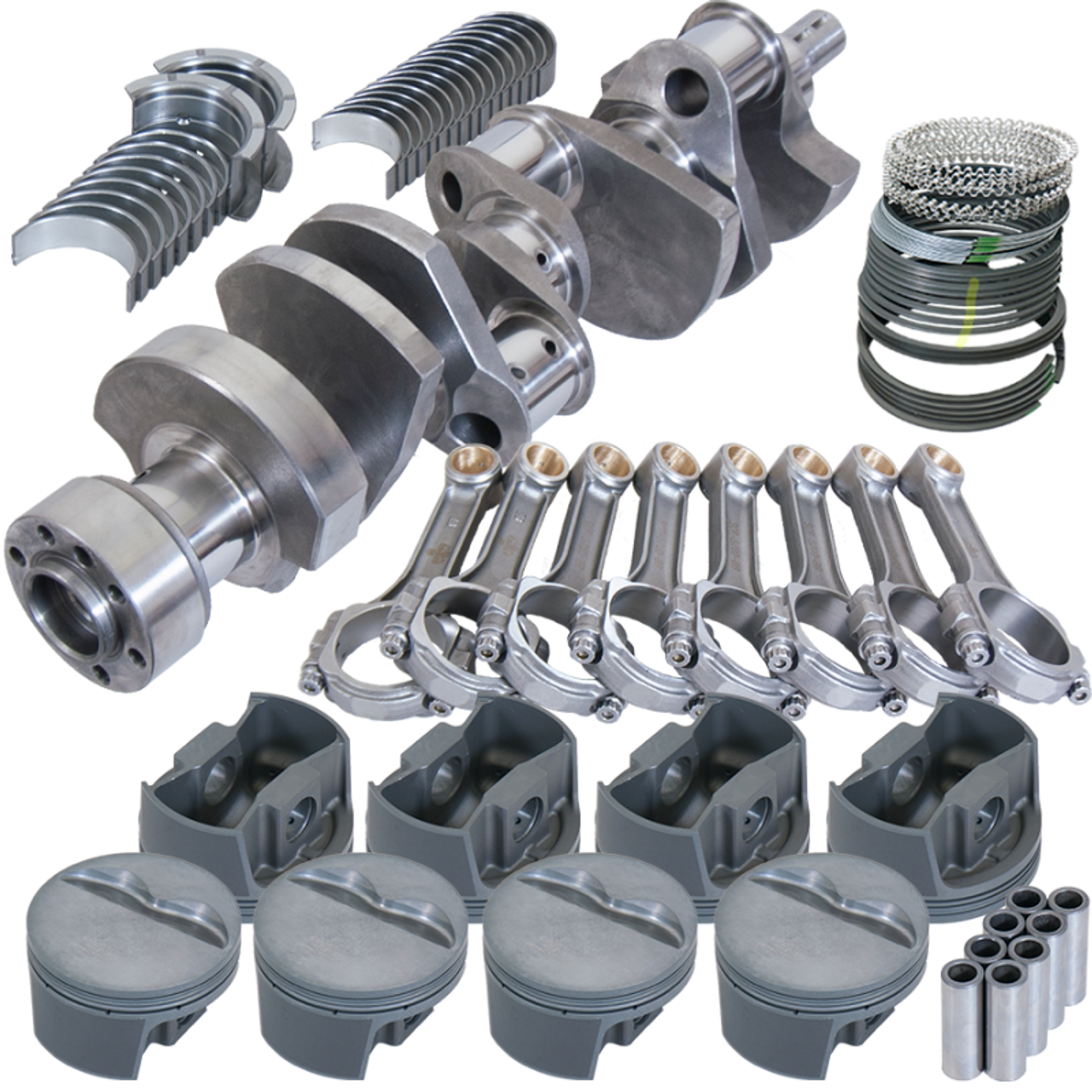 Eagle Chevy LT1350 1Pc 3.750in Crank 5.700in I-Beam Rods -5cc 4.040in Pistons Rotating Assembly - 13556L040