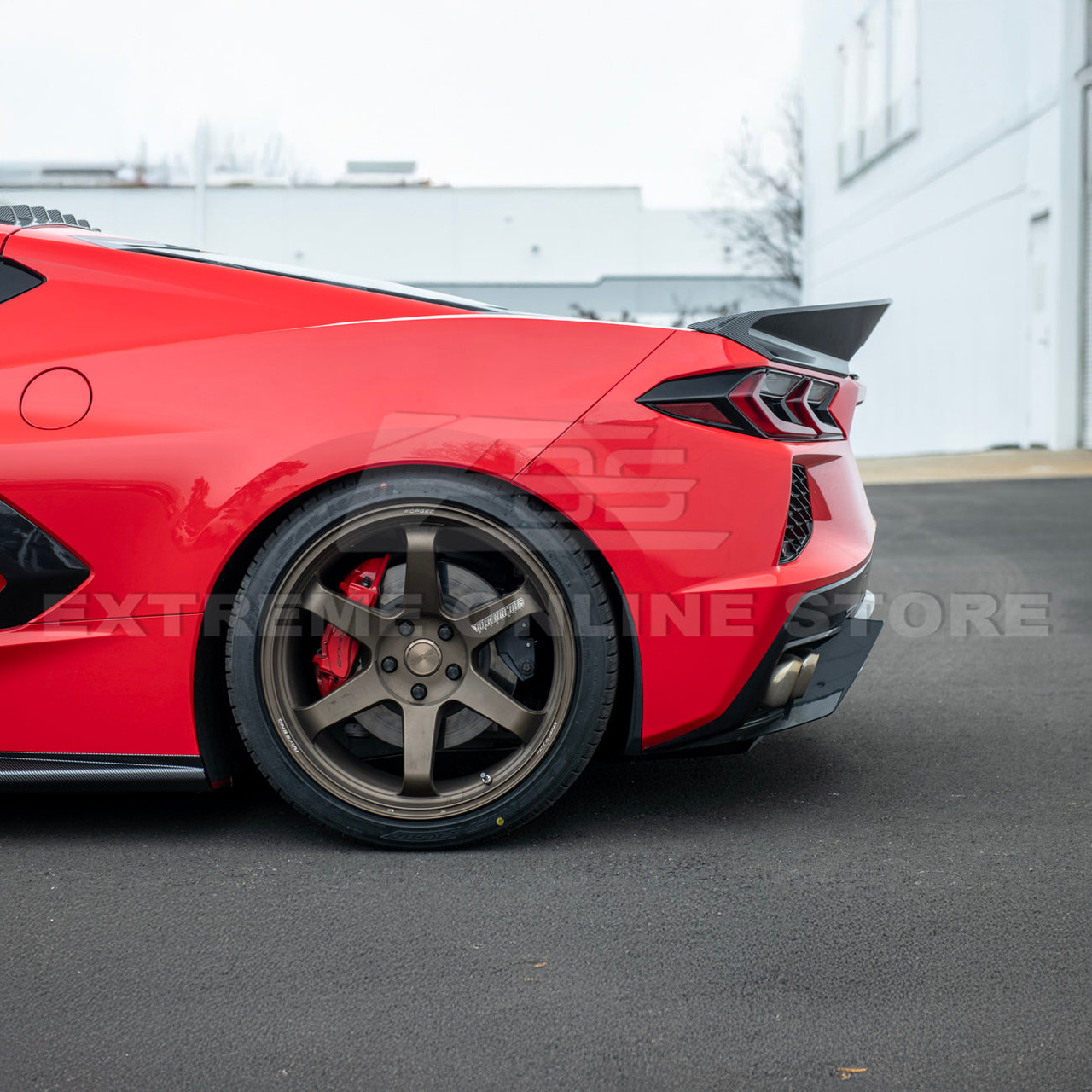 EOS Ducktail Rear Spoiler - Hydro-Dip Carbon Fiber - C8 Corvette (SPOILER-666-CFLK)