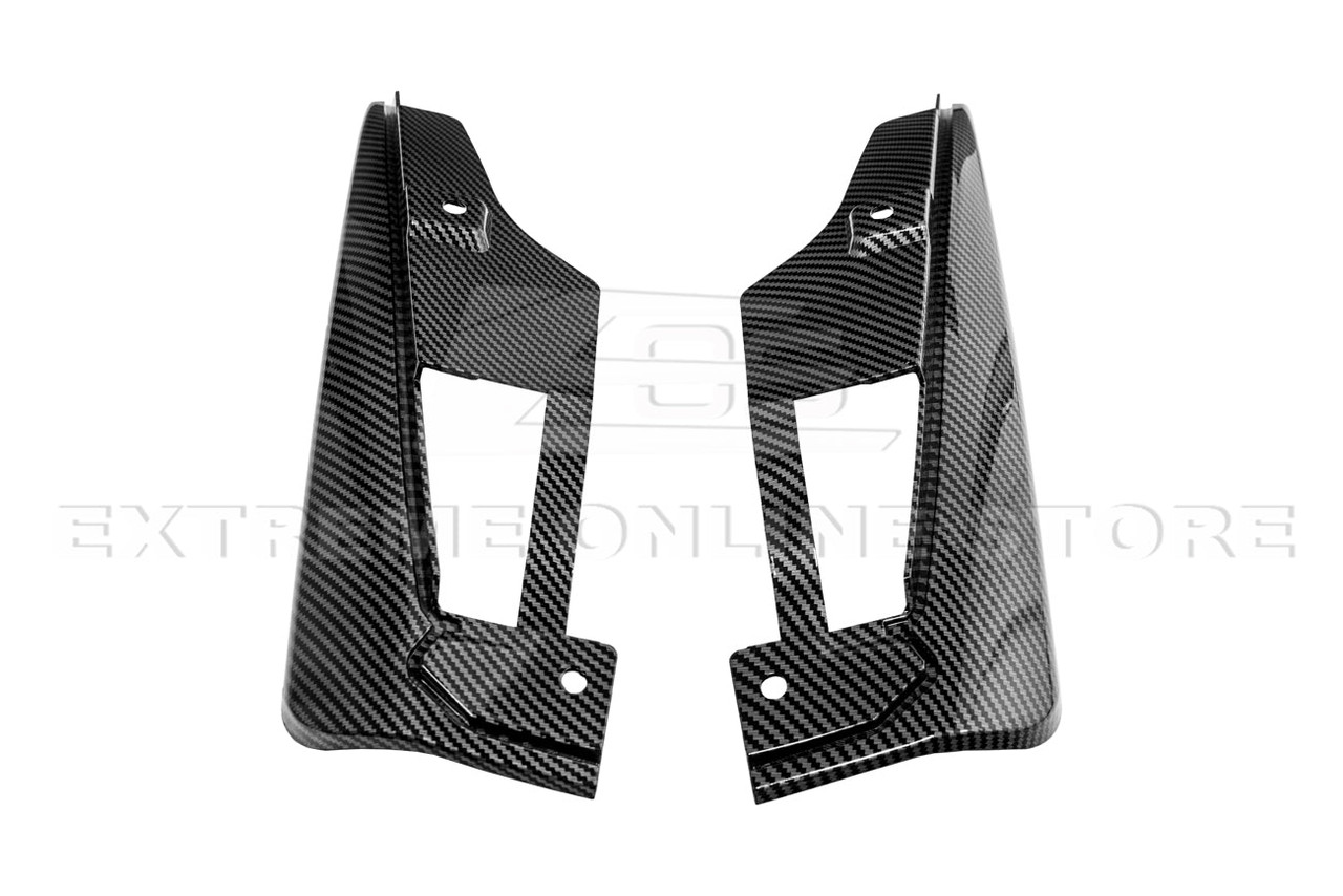 EOS Mud Flaps - Rear - Hydro-Dipped Carbon - 2024+ Mustang GT