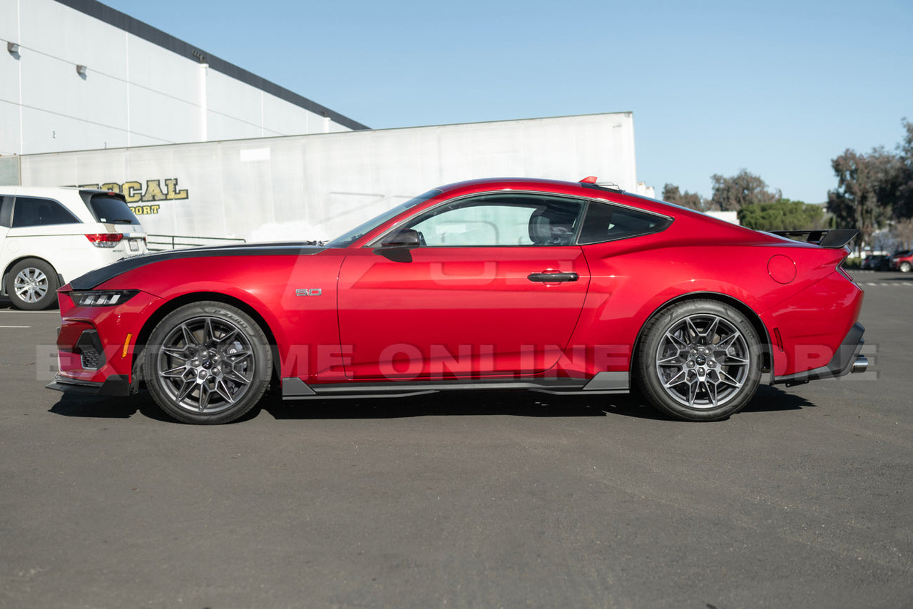 EOS Side Skirt Extensions - Matte Black - 2024+ Mustang GT S650