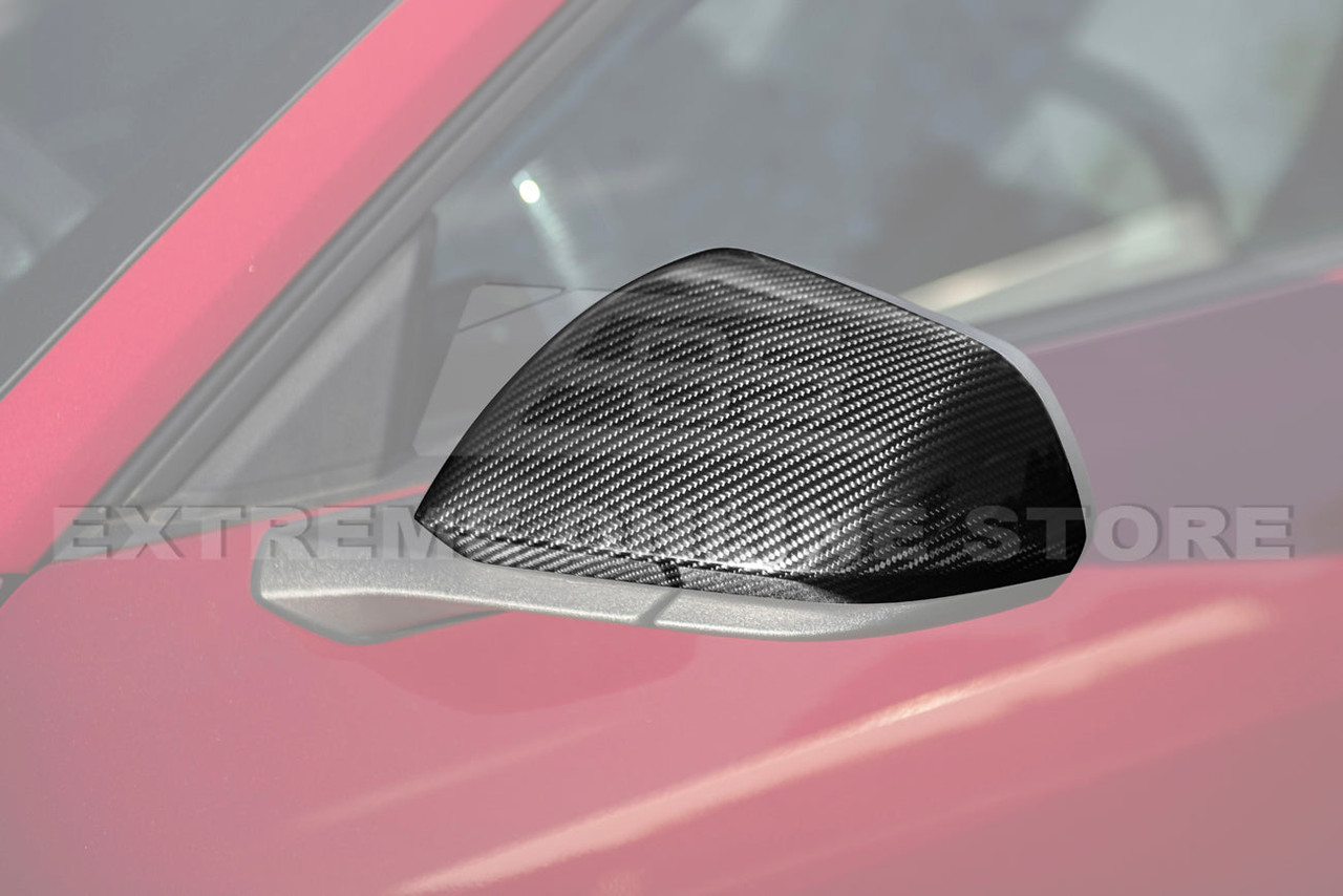 EOS Carbon Fiber Mirror Covers w/o Turn Signals - 15-23 Ford Mustang