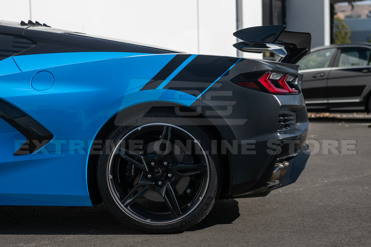 EOS Z06 Conversion Rear Bumper & Spoiler - C8 Corvette Stingray (RBP-C8Z06-20UP_SPOILER-996-V2-ALUMINUM)