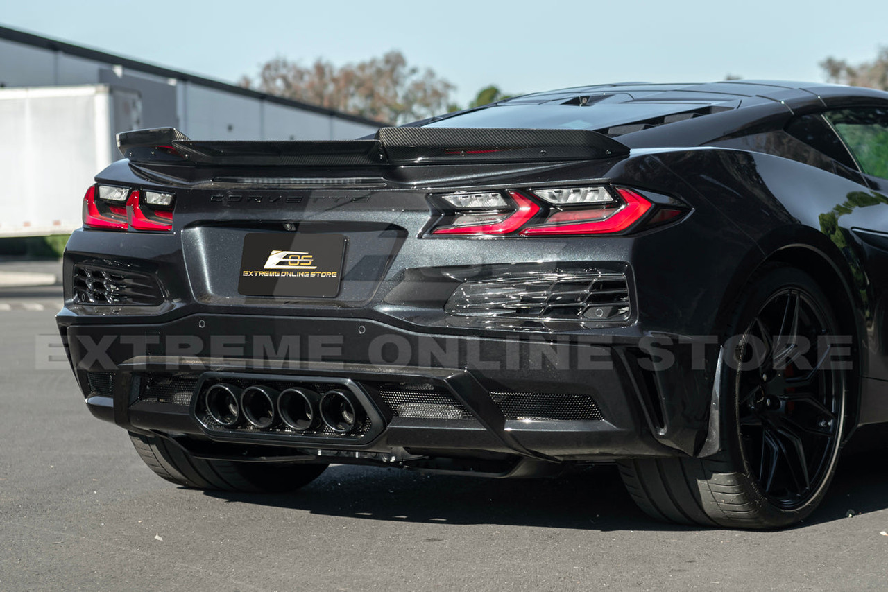 EOS Rear Wickerbill Center Section Spoiler - Carbon Fiber - C8 Corvette Z06