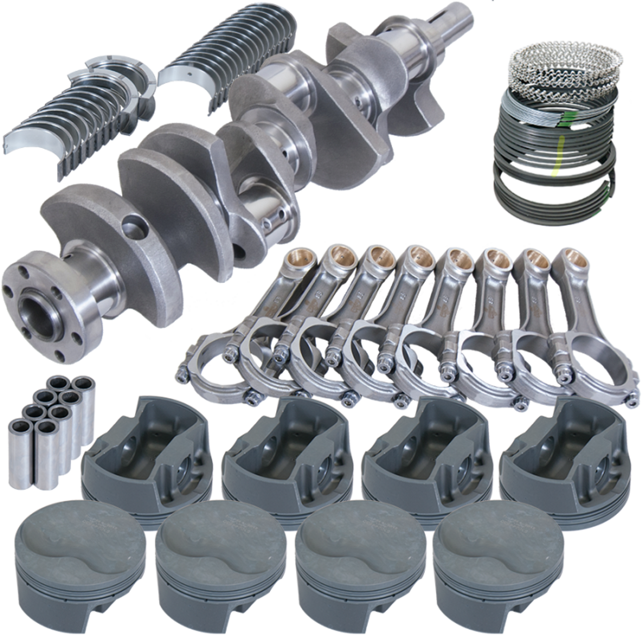Eagle Ford 289/302 3.250in Crank 5.400in I-Beam Rods -6cc Flat Top 4.125in Pistons Rotating Assembly - 16006125