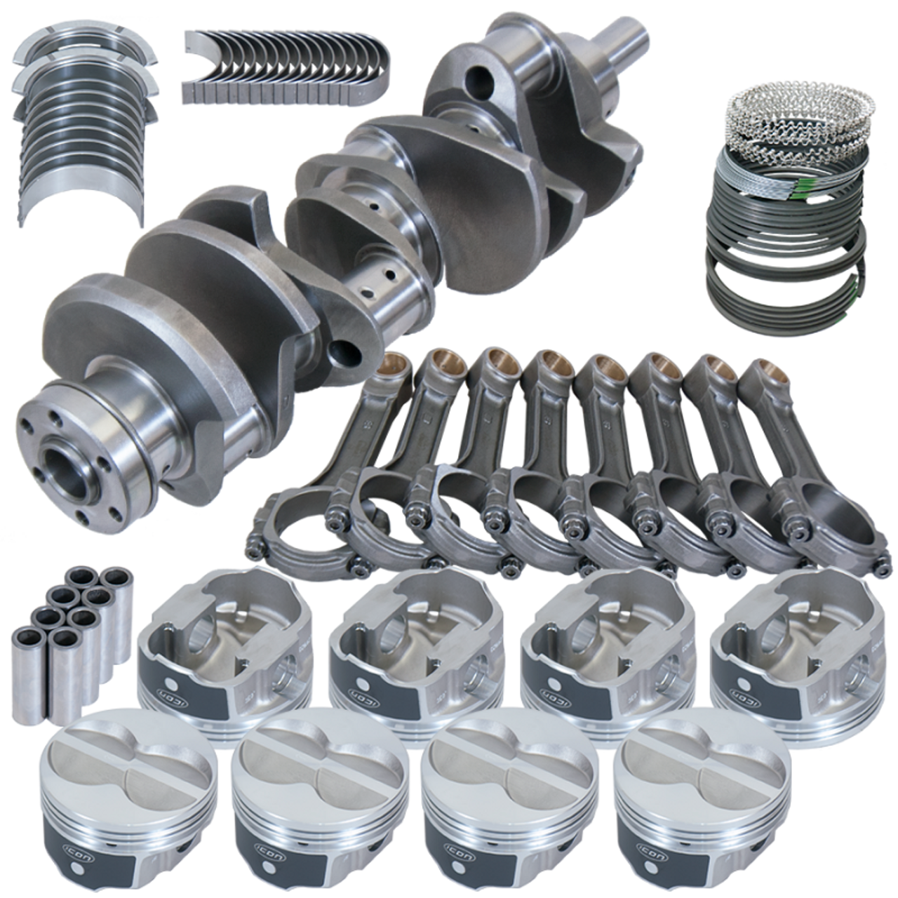 Eagle Ford 351W 4.000in Crank 6.200in I-Beam Rods -11cc Flat Top 4.000in Pistons Rotating Assembly - 16138000