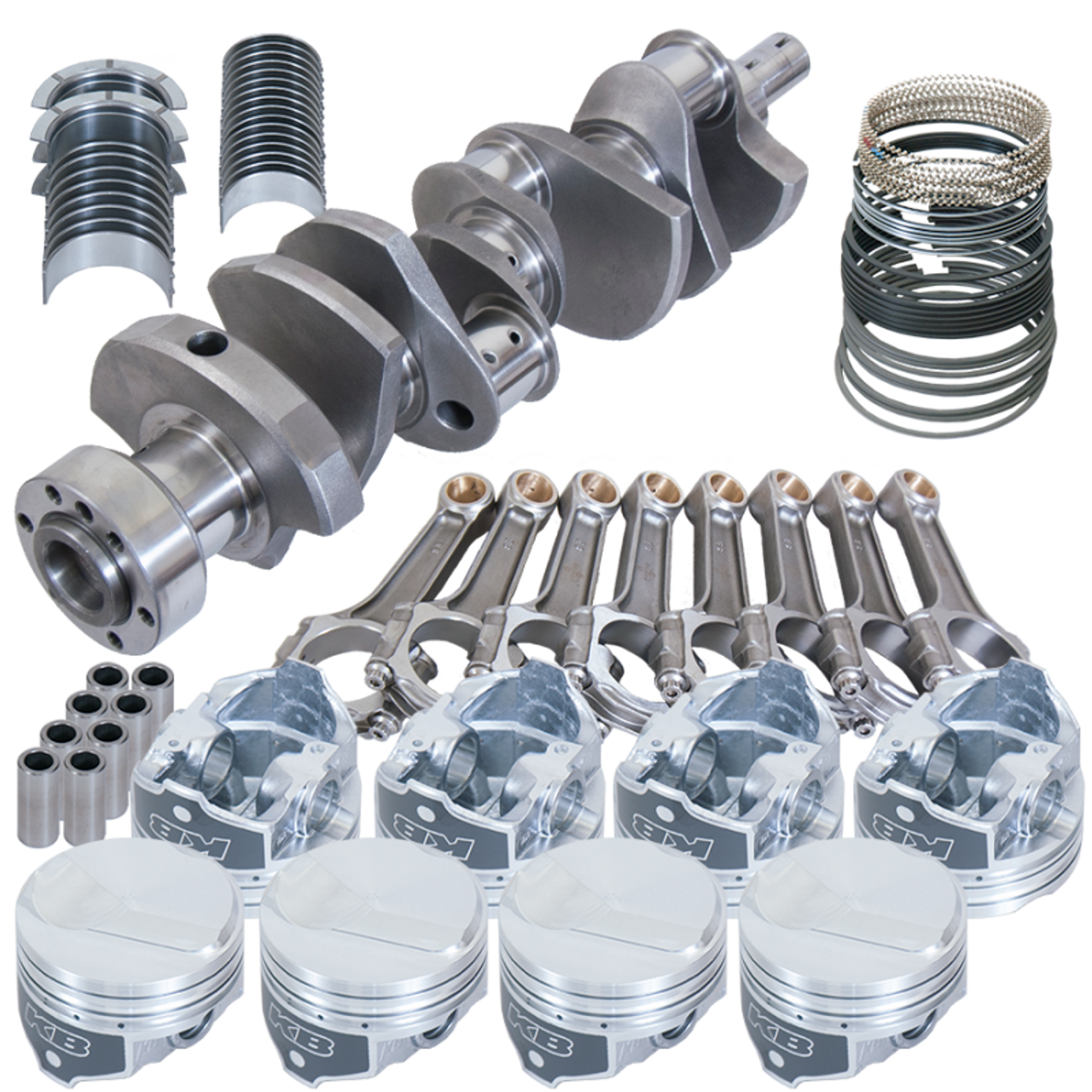 Eagle Chevy 454 1Pc 4.000in Crank 6.135in I-Beam Rods 25.5cc Dome 4.280in Pistons Rotating Assembly - 18202L030