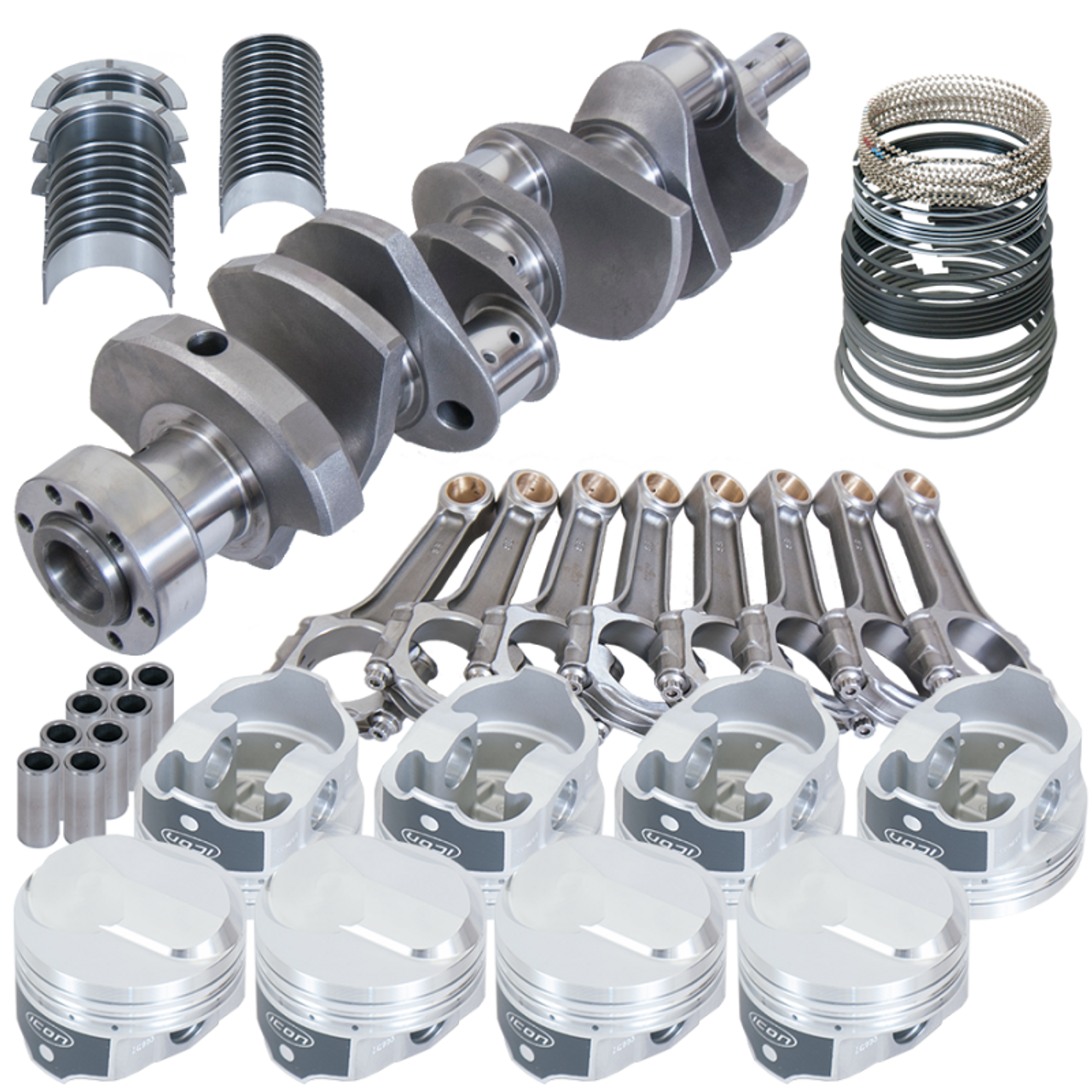 Eagle Chevy 454 1Pc 4.000in Crank 6.135in I-Beam Rods 38cc Dome 4.350in Pistons Rotating Assembly - 18325L100