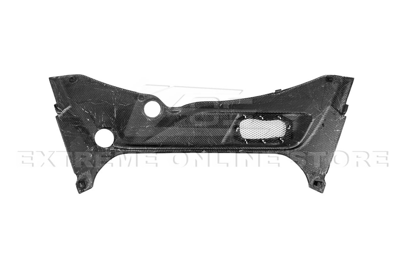 EOS Carbon Fiber Front Trunk Trim Kit - Upper - C8 Corvette (VENT-945-BKCF)