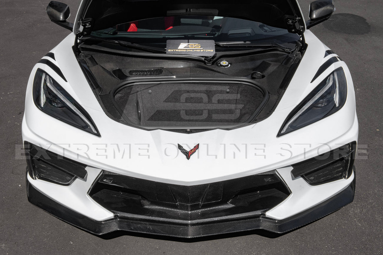 EOS Carbon Fiber Front Trunk Trim Kit - Full Kit - C8 Corvette (C8-COMBO-12)