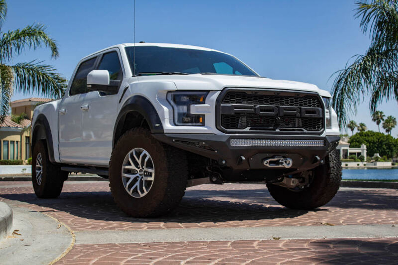Addictive Desert Designs 17-18 Ford F-150 Raptor Stealth Fighter Front Bumper w/ Winch Mount - F111202860103