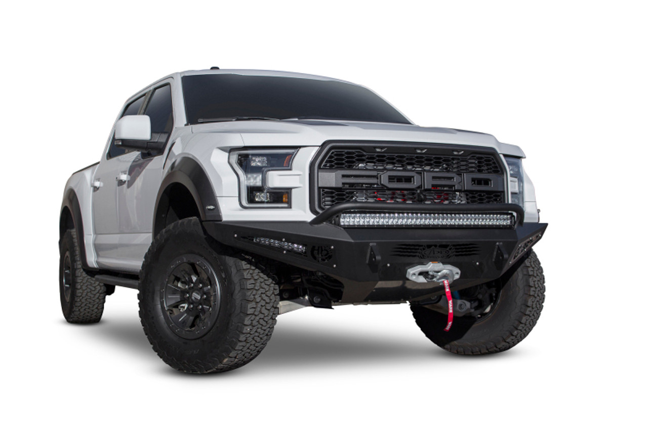 Addictive Desert Designs 17-18 Ford F-150 Raptor HoneyBadger Front Bumper w/ Winch Mount - F117382860103