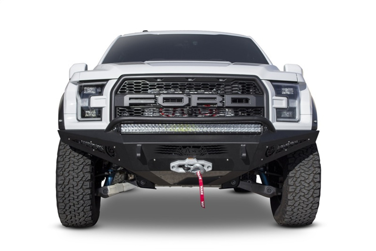 Addictive Desert Designs 17-18 Ford F-150 Raptor HoneyBadger Front Bumper w/ Winch Mount - F117382860103