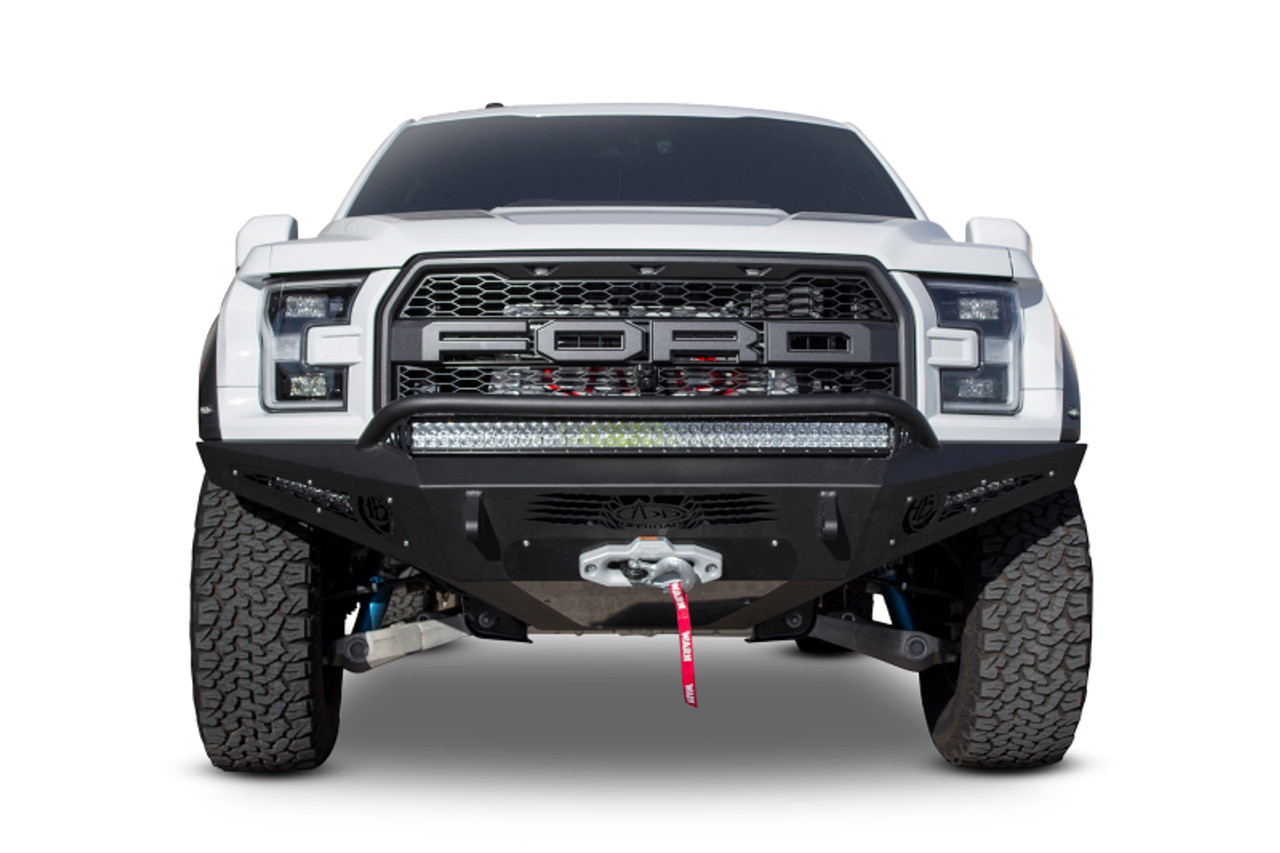 Addictive Desert Designs 17-18 Ford F-150 Raptor HoneyBadger Front Bumper w/ Winch Mount - F117382860103