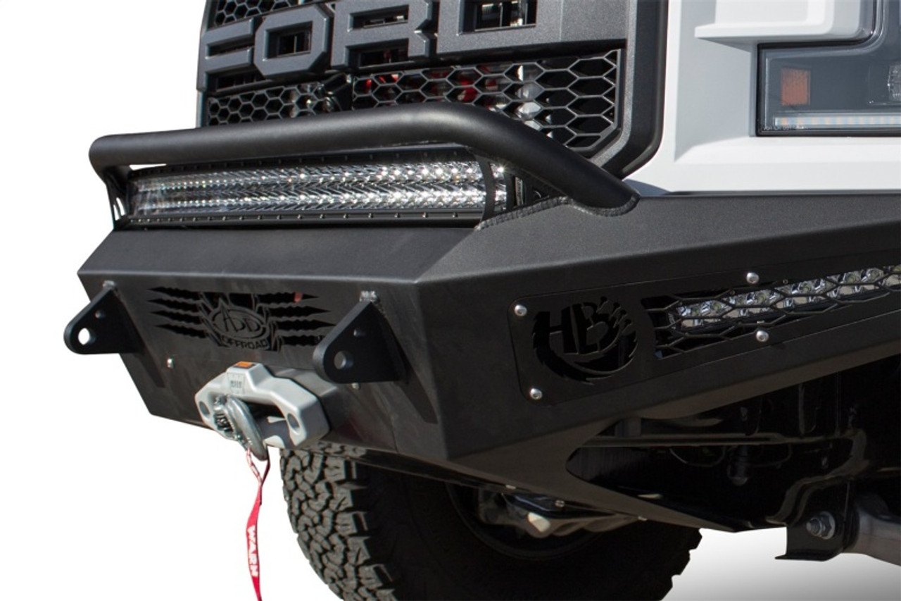 Addictive Desert Designs 17-18 Ford F-150 Raptor HoneyBadger Front Bumper w/ Winch Mount - F117382860103