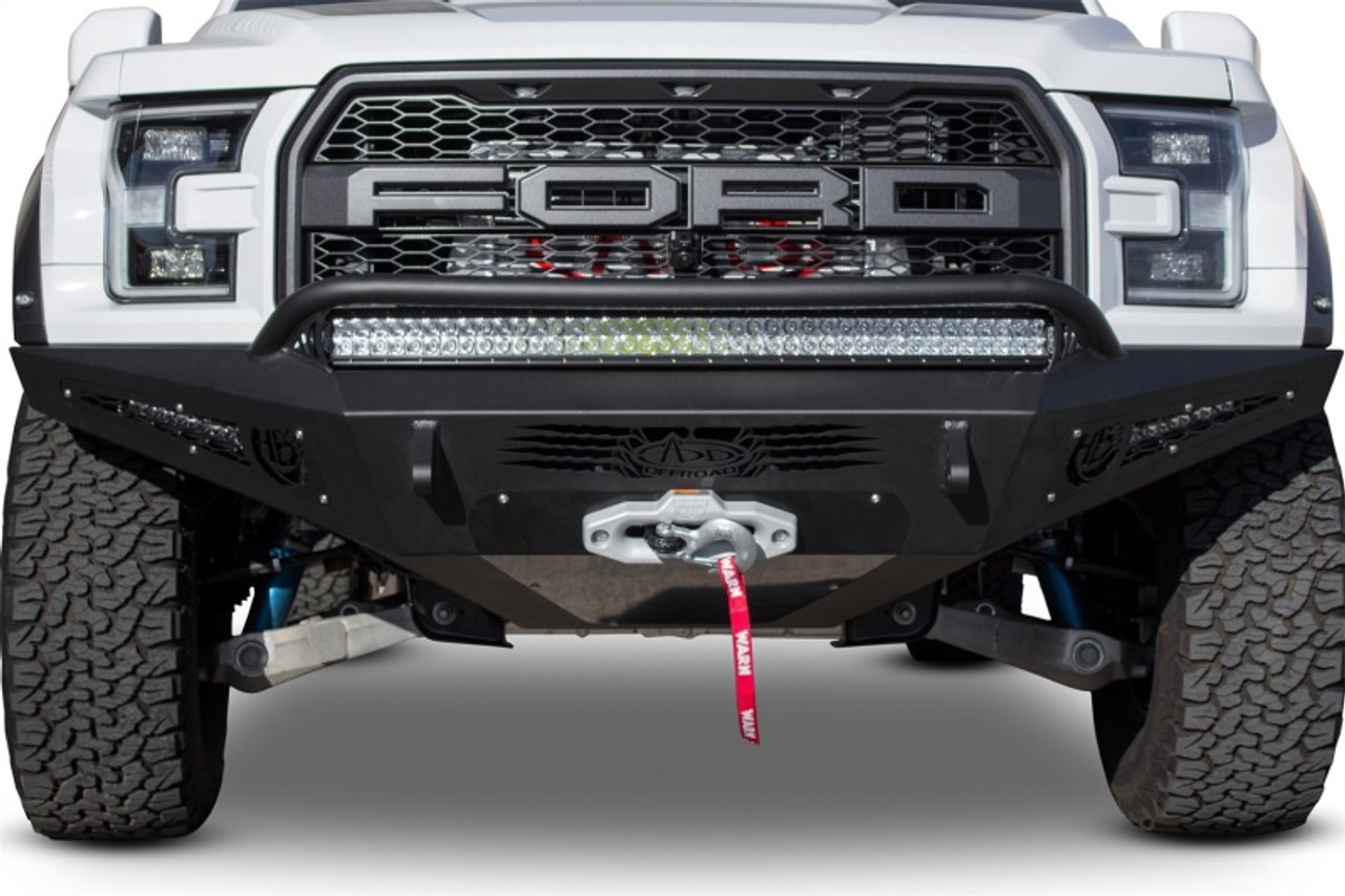 Addictive Desert Designs 17-18 Ford F-150 Raptor HoneyBadger Front Bumper w/ Winch Mount - F117382860103