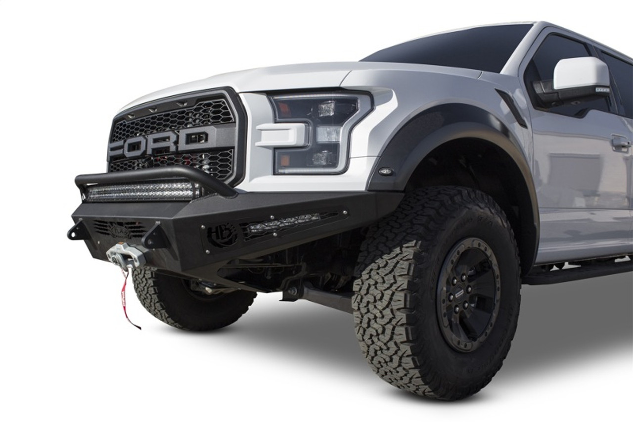 Addictive Desert Designs 17-18 Ford F-150 Raptor HoneyBadger Front Bumper w/ Winch Mount - F117382860103