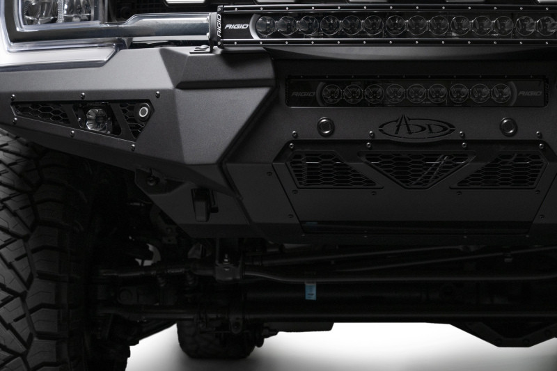 Addictive Desert Designs 2023+ Ford Super Duty HoneyBadger Front Bumper w/ Top Hoop - F810221770103 Photo - Close Up