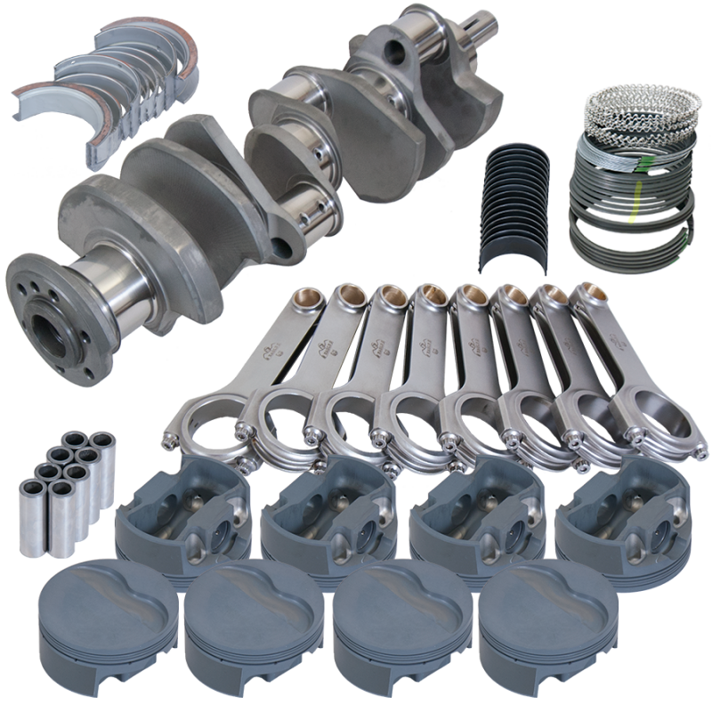 Eagle Pontiac 455 4.500in Crank 6.800in H-Beam -6cc Flat Top 4.185in Pistons Rotating Assembly - 515044185