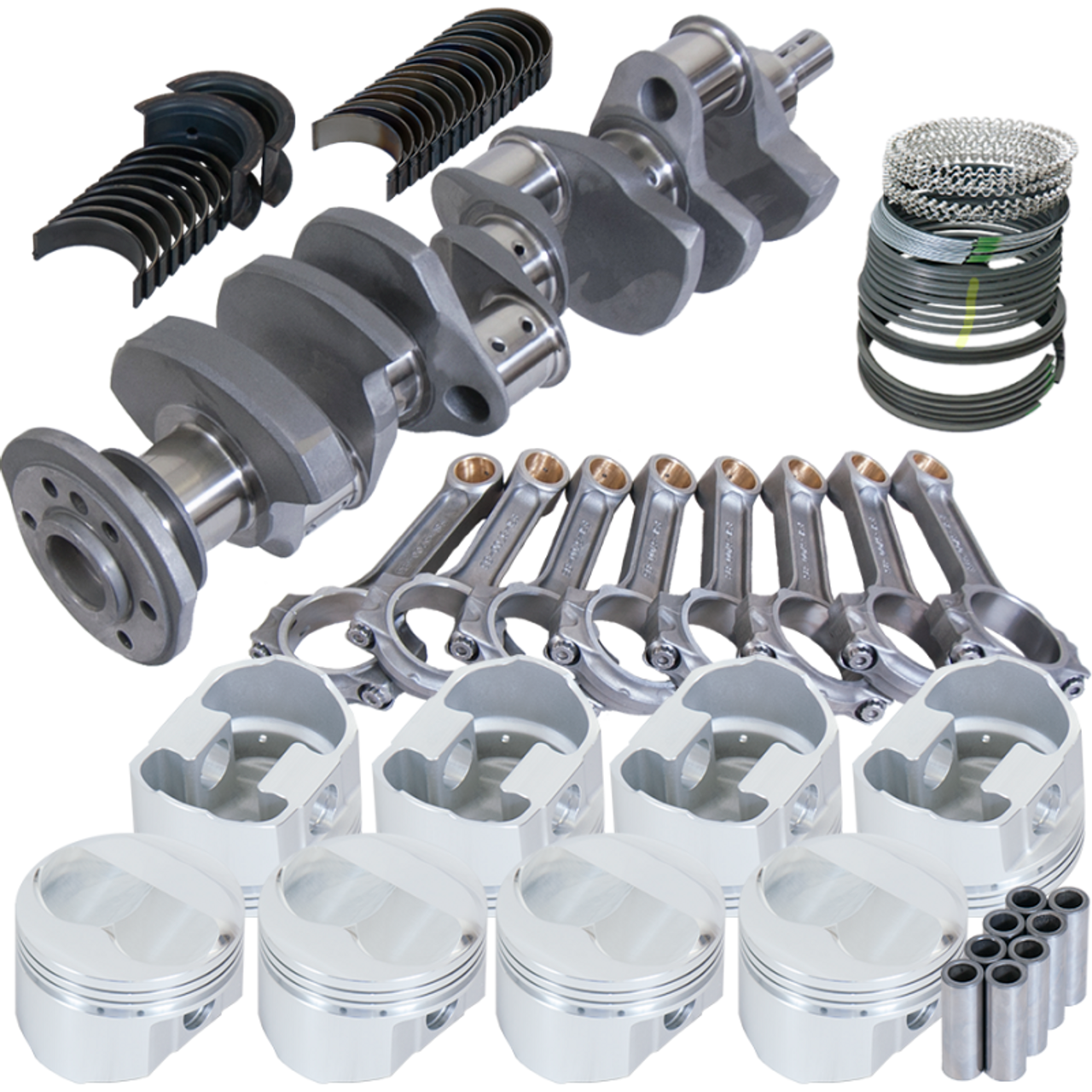 Eagle Chevy 350 3.750in Crank 5.700in I-Beam Rods Srp 7cc Dome 4.060in Pistons Rotating Assembly - 62009060