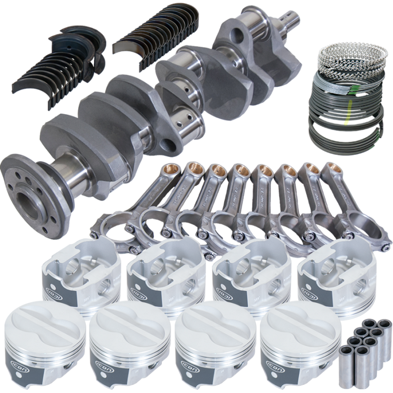Eagle Chevy 350 3.750in Crank 5.700in I-Beam Rods -10cc 4.030in Pistons Rotating Assembly - 62013030