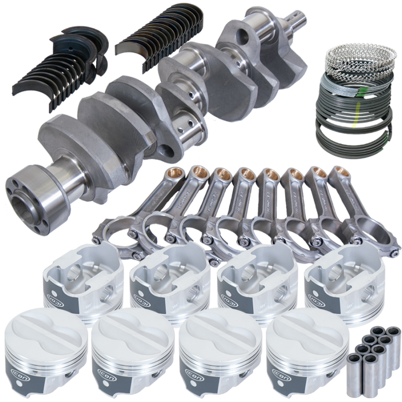 Eagle Chevy LT1 350 1Pc 3.750in Crank 5.700in I-Beam Rods -10cc 4.030in Pistons Rotating Assembly - 62013L030