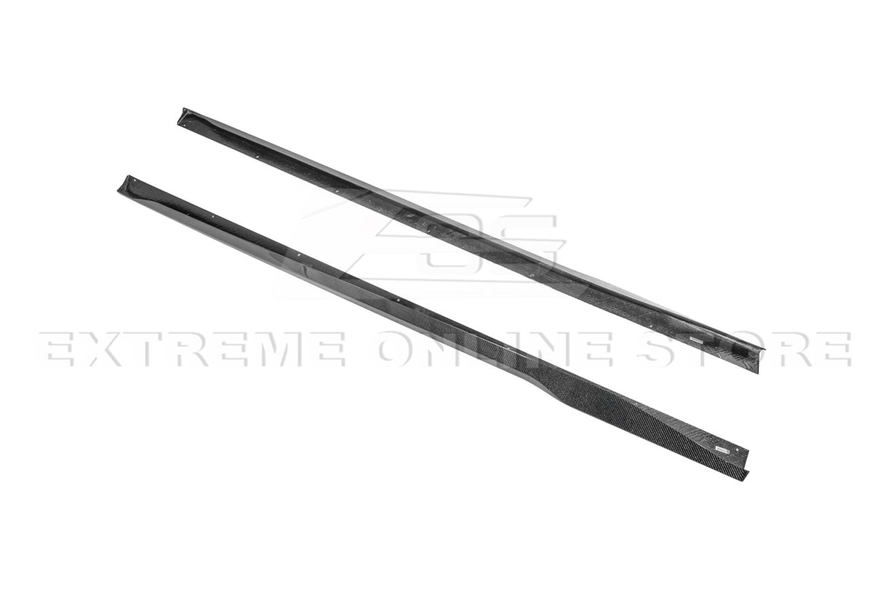 EOS Side Skirt Extension Add-On - Carbon Fiber - 2024+ Mustang S650 (SS-1102-BKCF)