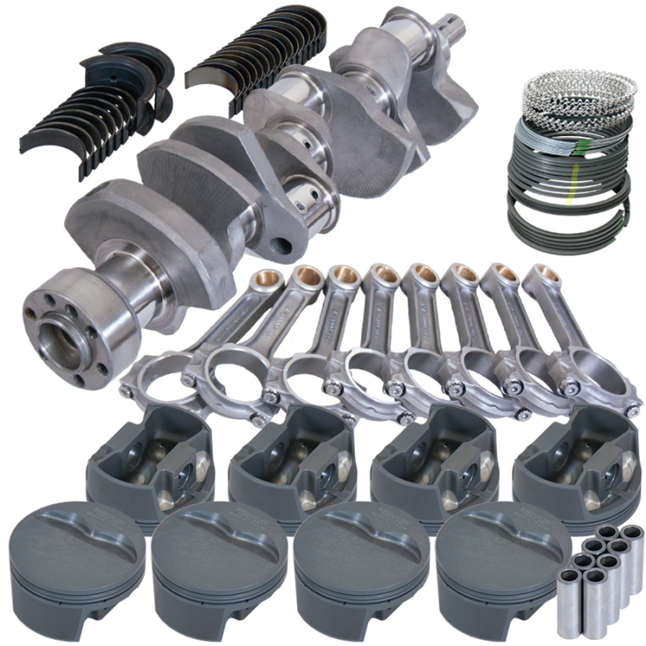 Eagle Chevy LT1 350 1Pc 3.480in Crank 6.000in I-Beam Rods -5cc 4.000in Pistons Rotating Assembly - 62103000