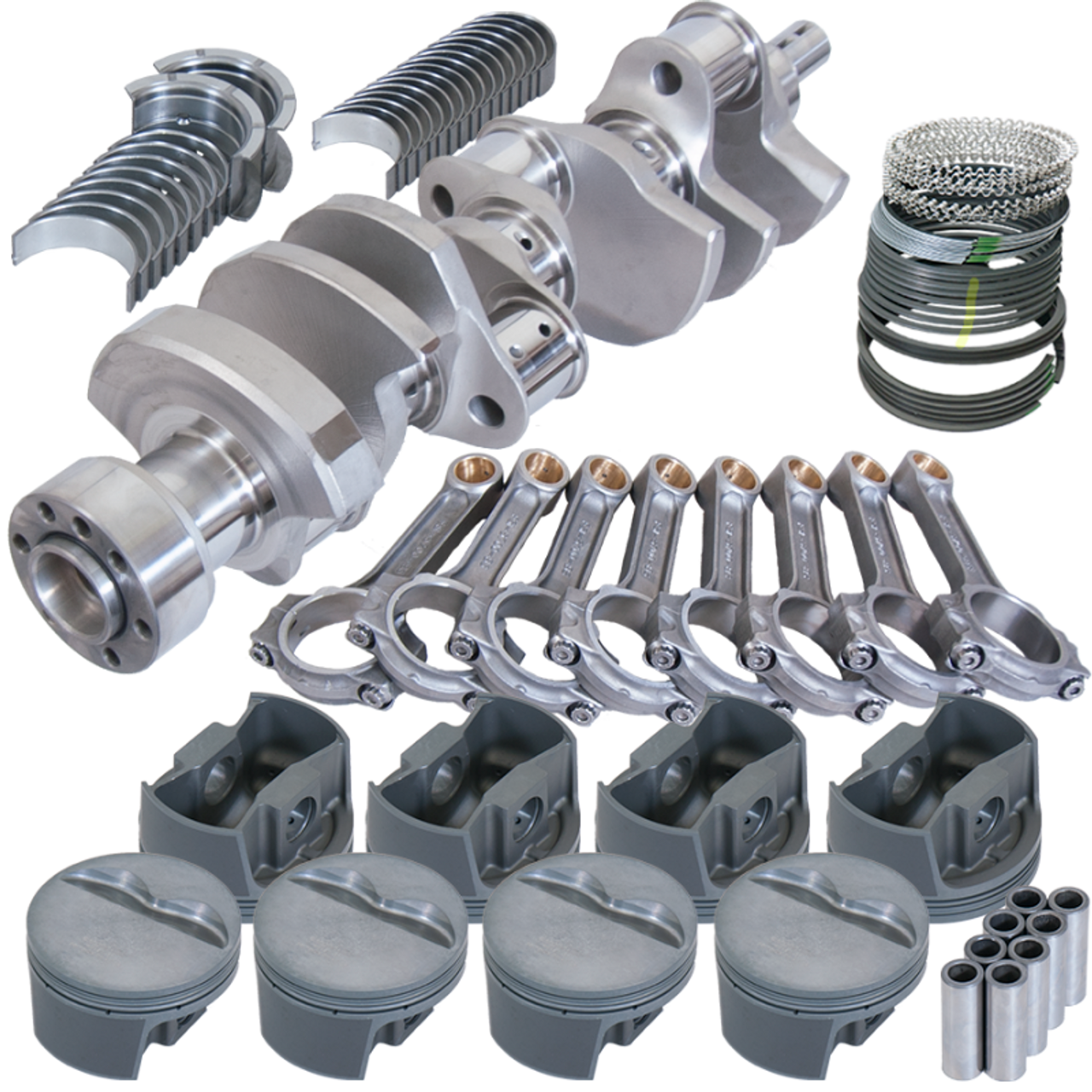Eagle Chevy LT1 350 1Pc 3.750in Crank 5.700in I-Beam Rods -5cc 4.040in Pistons Rotating Assembly - 62108040