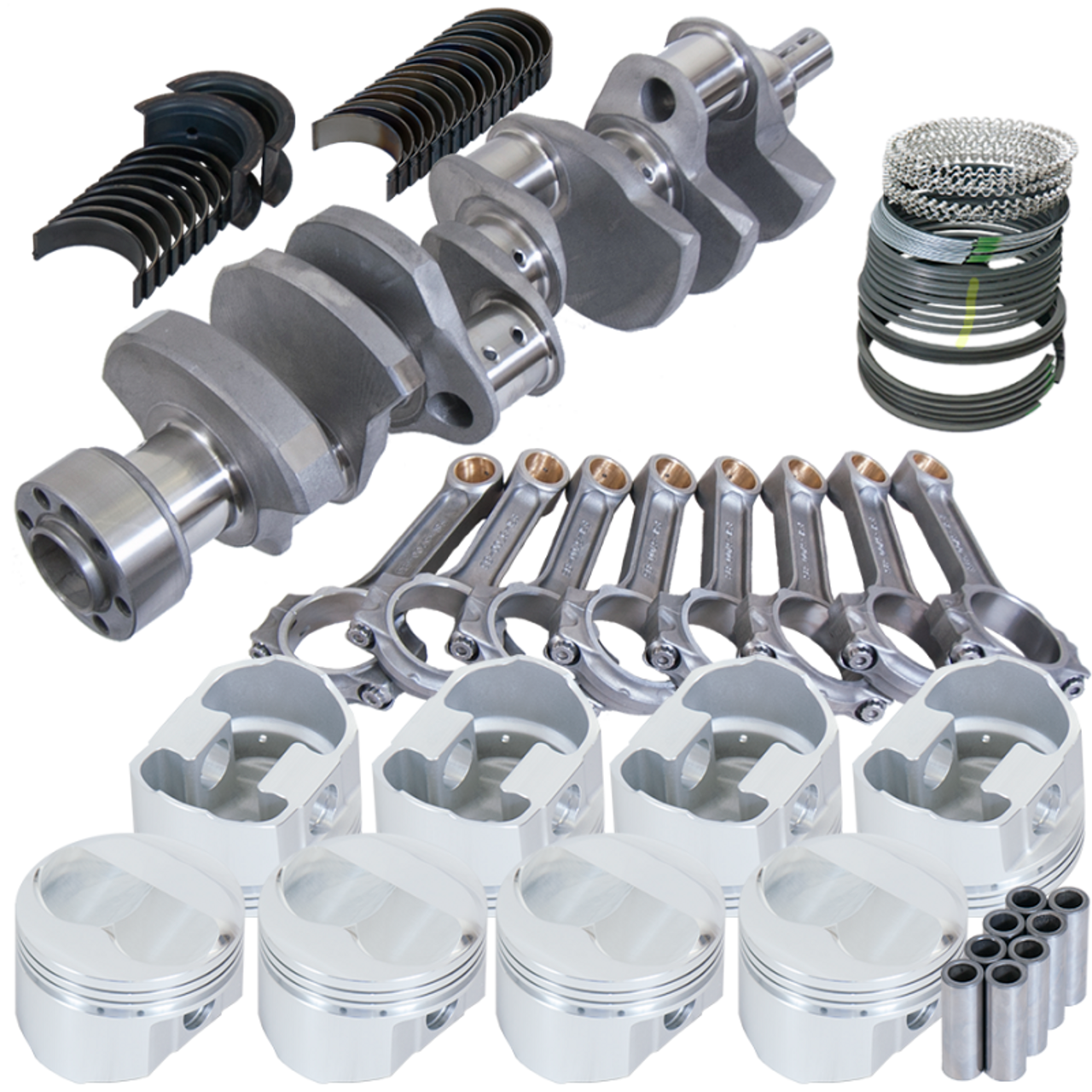 Eagle Chevy LT1 350 1Pc 3.750in Crank 5.700in I-Beam Rods 7cc Dome 4.060in Pistons Rotating Assembly - 62109060