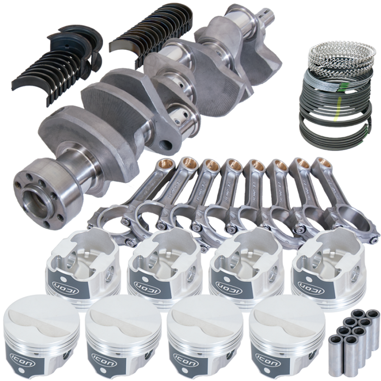 Eagle Chevy LT1 350 1Pc 3.480in Crank 5.700in I-Beam Rods -3.7cc 4.060in Pistons Rotating Assembly - 62302L060