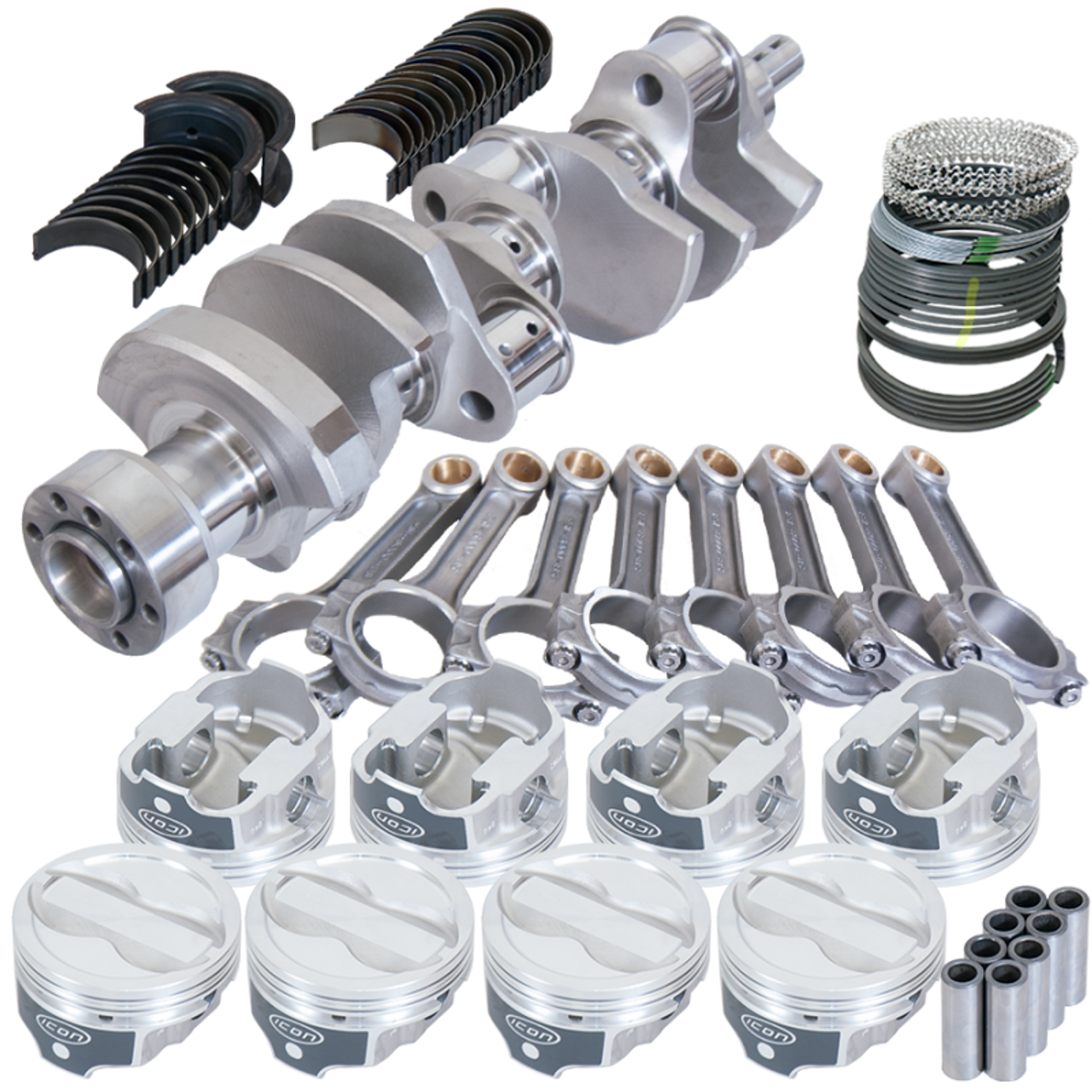 Eagle Chevy LT1 350 1Pc 3.750in Crank 6.000in I-Beam Rods -18cc 4.060in Pistons Rotating Assembly - 62303L060