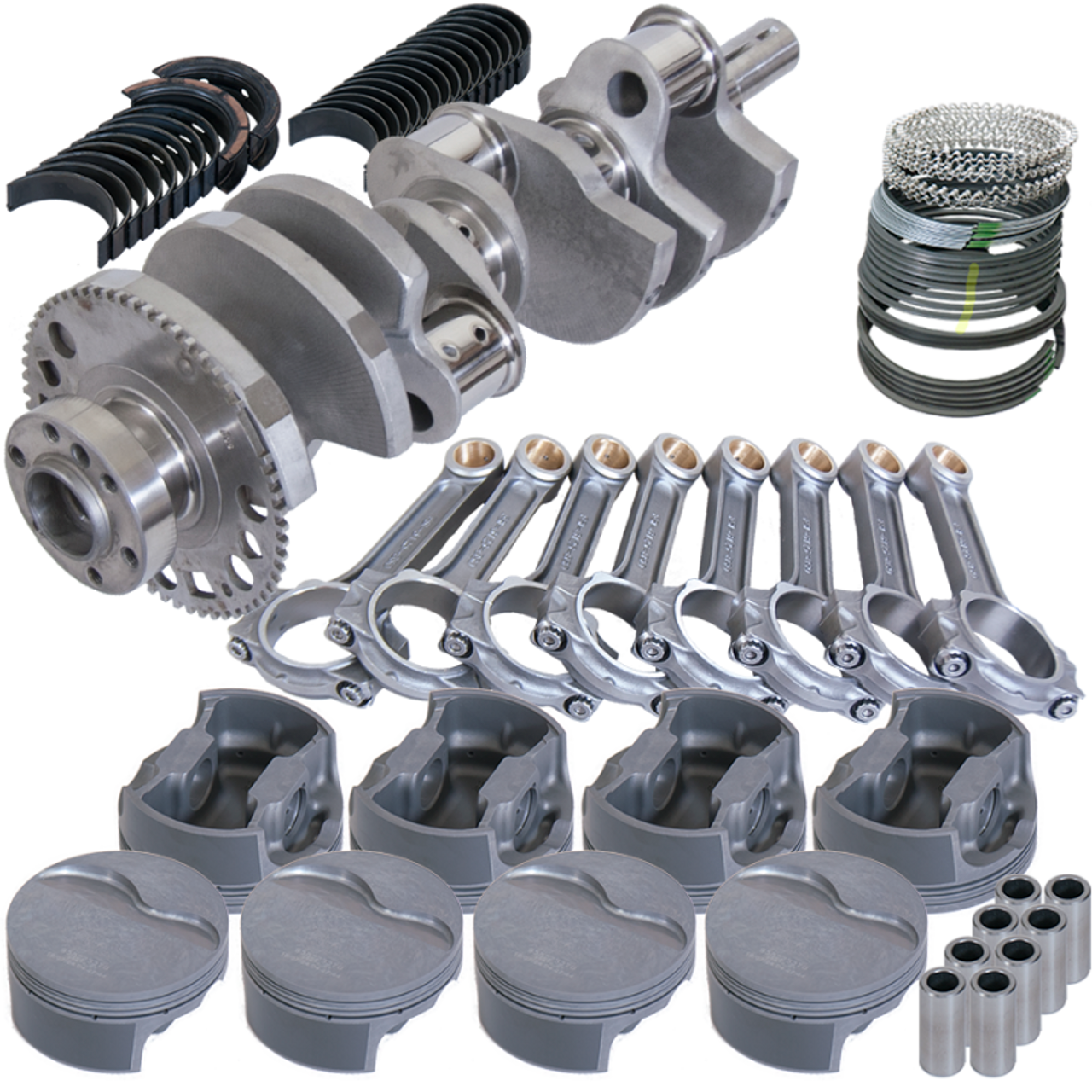 Eagle Chevy LS3 4.000in Crank 58 Tth Rlctor 6.125in I-Beam Rods 4.030in Pistons Rotating Assembly - 629464030